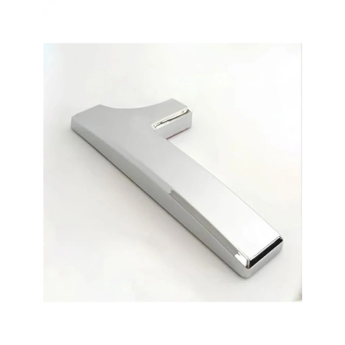 Yapışkanlı Krom Renk Kapı Numarası - 50 mm Boyut