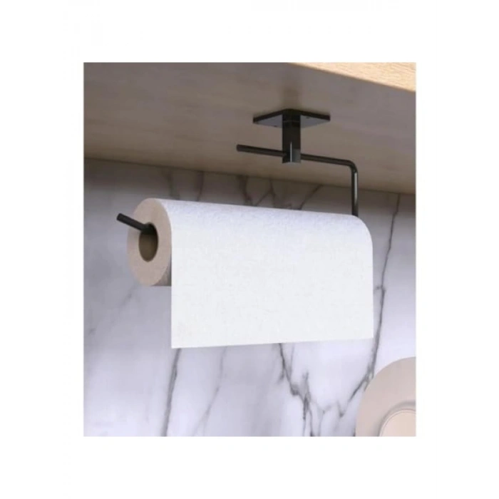 Yapışkanlı Metal Havlu Askısı - Lüks Tasarım, Siyah