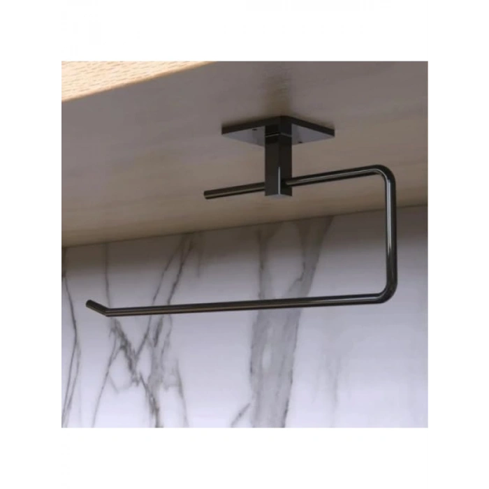 Yapışkanlı Metal Havlu Askısı - Lüks Tasarım, Siyah