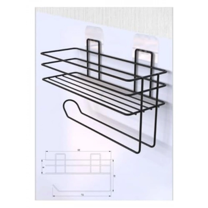 Yapışkanlı Metal Organizer Raf - Banyo ve Mutfak İçin