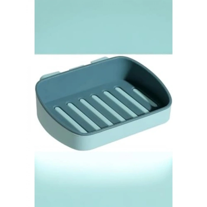 Yapışkanlı Modern Tasarımlı Sabunluk ve Süngerlik Seti