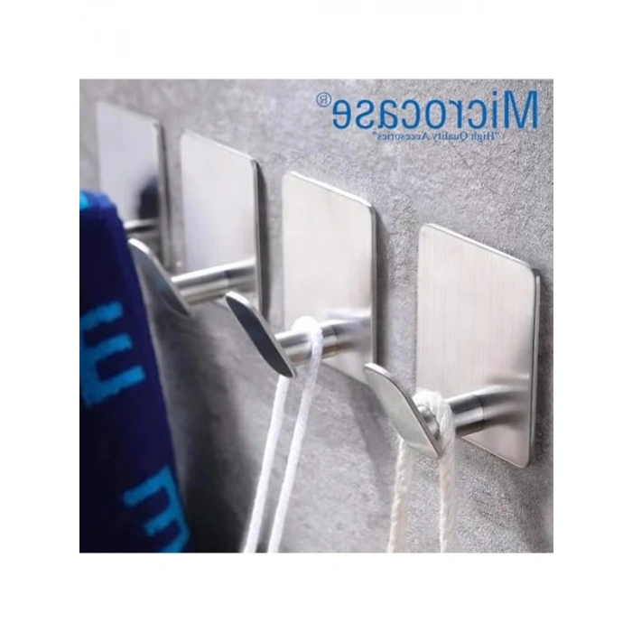 Yapışkanlı Paslanmaz Çelik Askılık, Metal Eşya Havluluk Seti