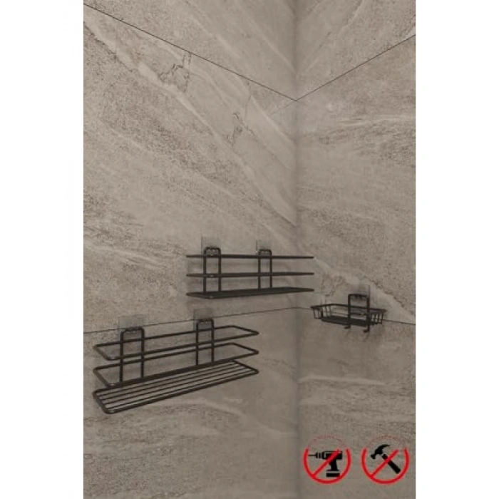 Yapışkanlı Paslanmaz Kancalı Düzenleyici Set, 2 Adet