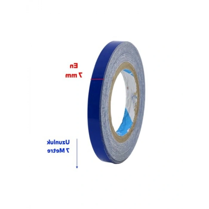 Yapışkanlı Reflektif Bant - 7 mm x 7 metre Mavi