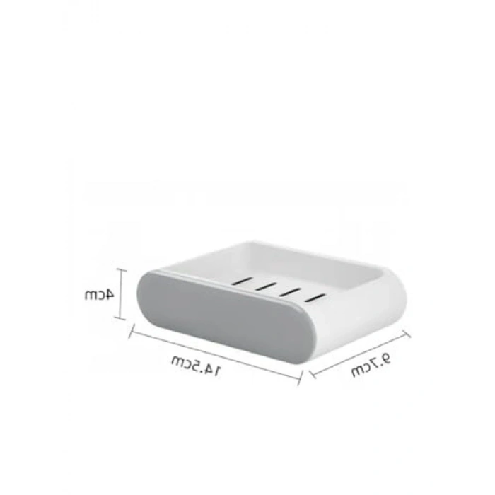 Yapışkanlı Sabunluk ve Süngerlik Seti, 2li Duvara Monte Tasarım