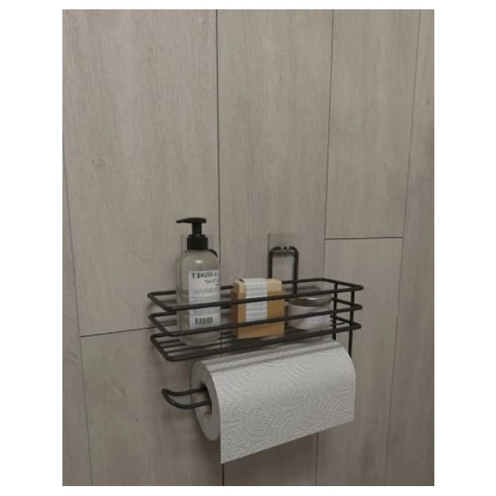 Yapışkanlı Siyah Kağıt Rulo Havluluk ve Peçetelik Düzenleyici
