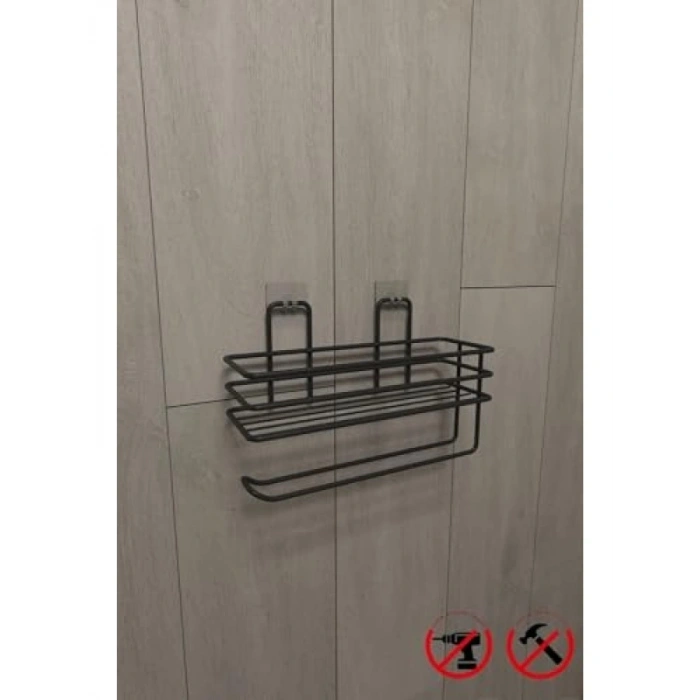 Yapışkanlı Siyah Kağıt Rulo Havluluk ve Peçetelik Düzenleyici