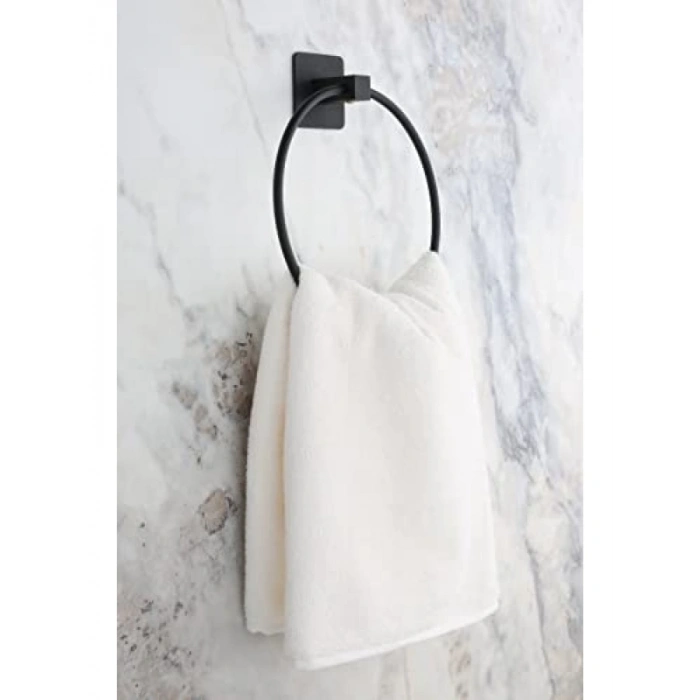 Yapışkanlı Siyah Kare Havluluk