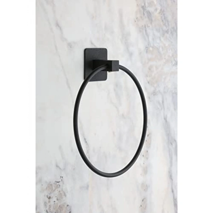 Yapışkanlı Siyah Kare Havluluk