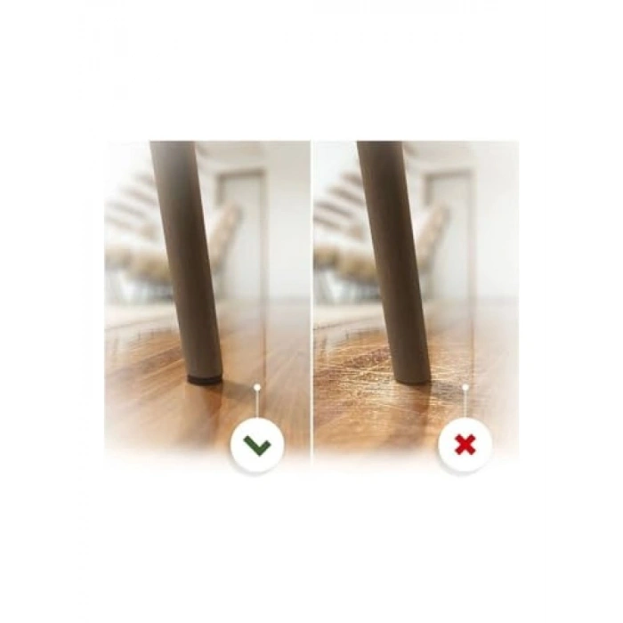 Yapışkanlı Siyah Keçe Altlık, 42li Paket