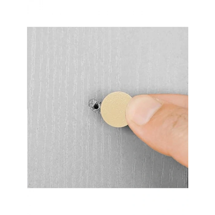 Yapışkanlı Vida Tapası - 100 ADET, Krem Renk