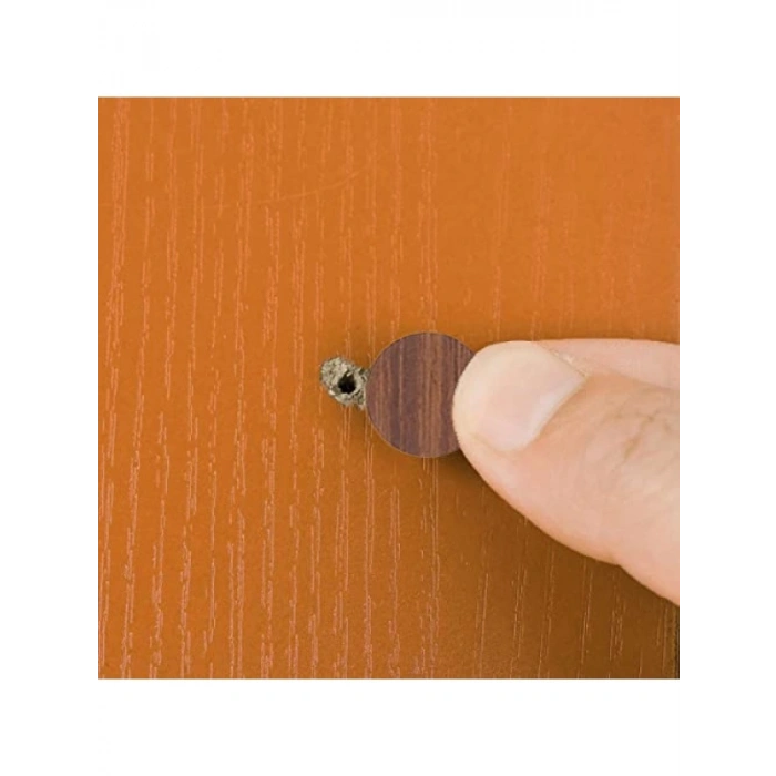 Yapışkanlı Vida Tapası - Ceviz Renk (100 ADET)