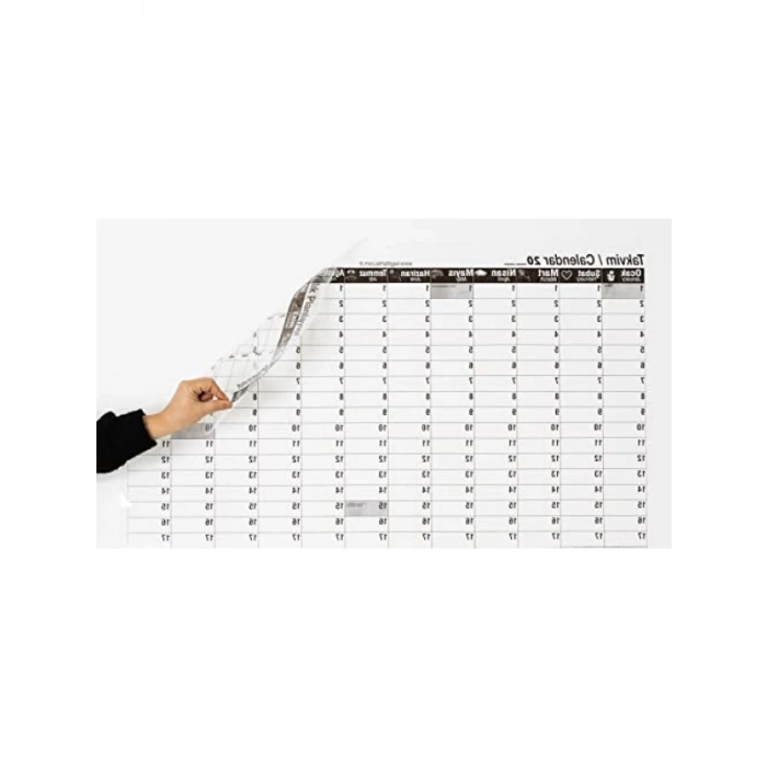 Yapışkansız Statik Akıllı Kağıt Yıllık Planlayıcı - 100x100 cm