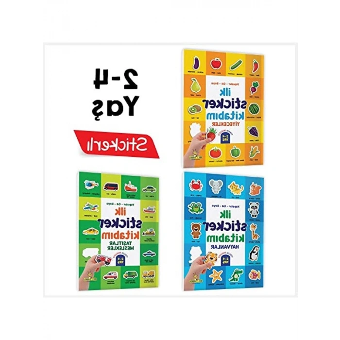 Yapıştır-Çiz-Boya İlk Sticker Kitabı - 2-4 Yaş