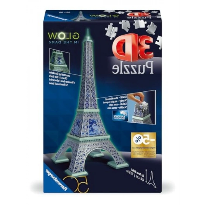 Yapıştırıcısız 3D Eyfel Kulesi Puzzle Seti