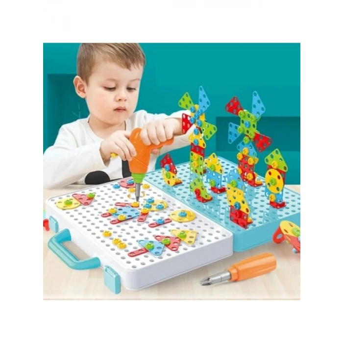 Yaratıcı 3D Tamir Seti - 340 Parça ve Pilli Matkap