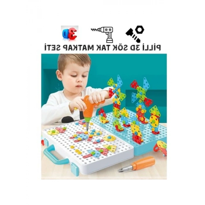 Yaratıcı 3D Tamir Seti - 340 Parça ve Pilli Matkap