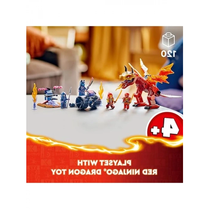Yaratıcı Ejderha Savaşı Seti - 4 Yaş ve Üzeri Çocuklar için 4 Minifigür