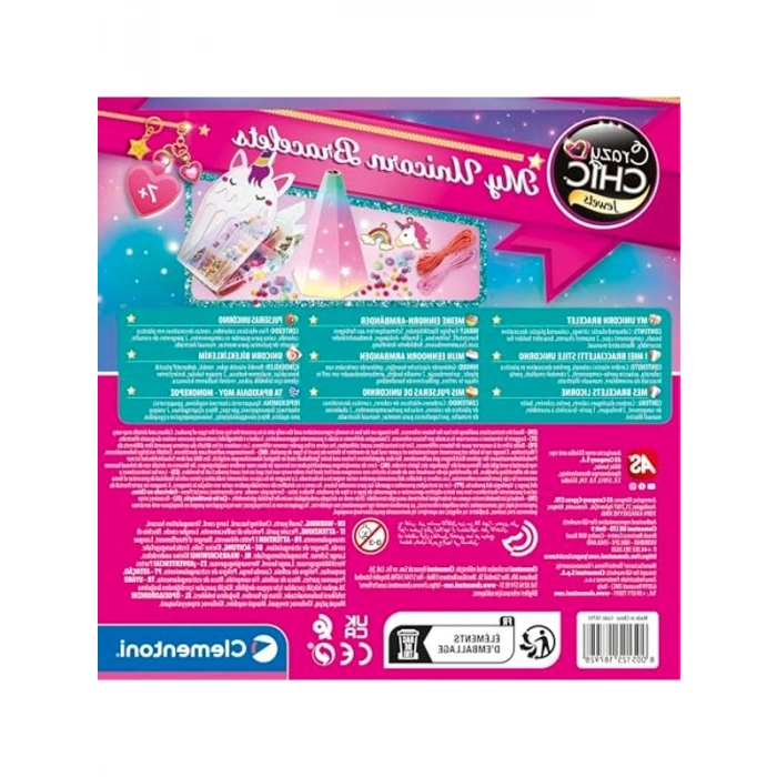 Yaratıcı El Sanatları İçin Unicorn Bileklik Yapım Seti, Çok Renkli