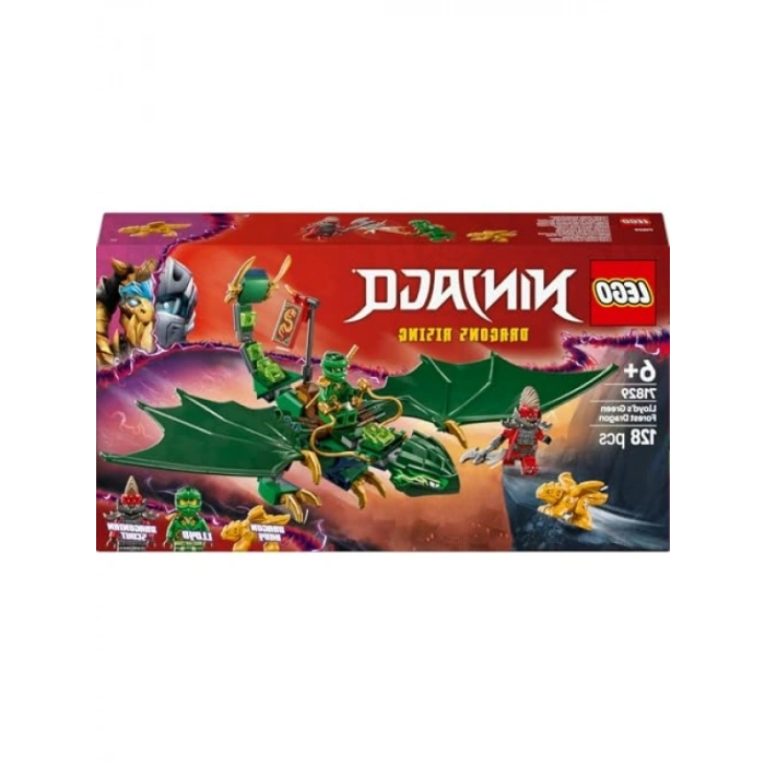 Yaratıcı LEGO Seti: Yeşil Orman Ejderhası ile 2 Minifigür, 128 Parça