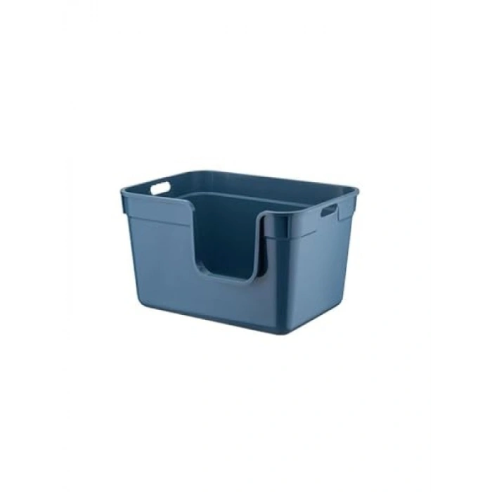 Yarı Açık Kedi Tuvaleti - 54x40x32 cm, Mavi