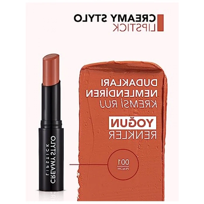 Yarı Parlak Ruj, 001 Peachy Ton, Kremsi Yapı