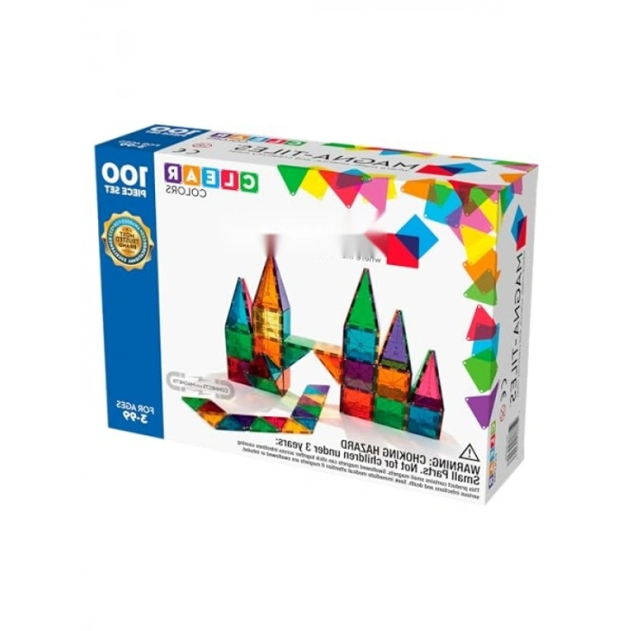 Yarı Şeffaf Magnetik Yapı Blokları - 100 Parça
