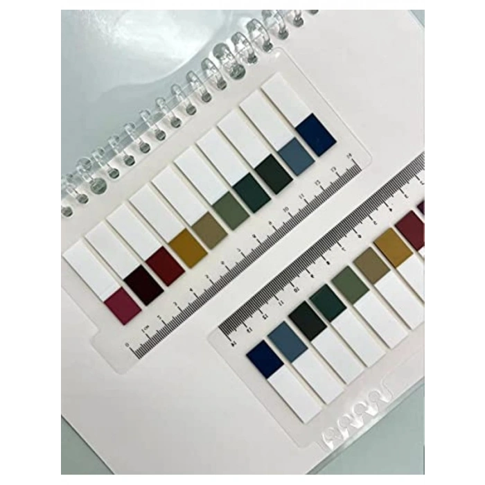 Yarım Retro Renklerde 10 Renkli Şeffaf İndeks Sticker Seti