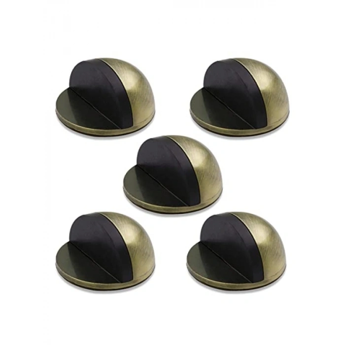 Yarımay Kapı Stoperi, Yapışkanlı Metal, Antik Sarı, 5 Adet