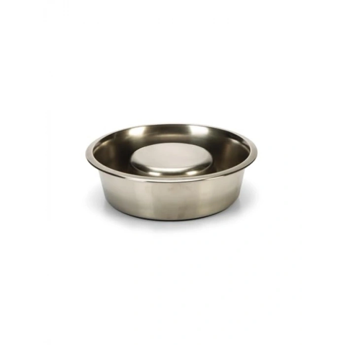 Yavaş Besleme Mama Kabı, Paslanmaz Çelik, 25 cm