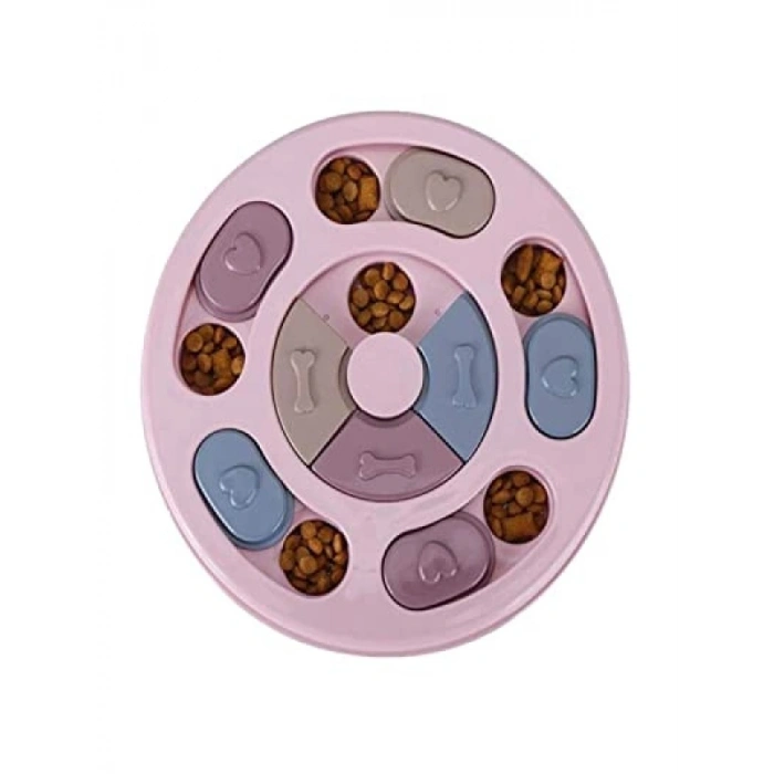 Yavaş Besleyici Mama Bulmaca Köpek Oyuncağı (Pembe)