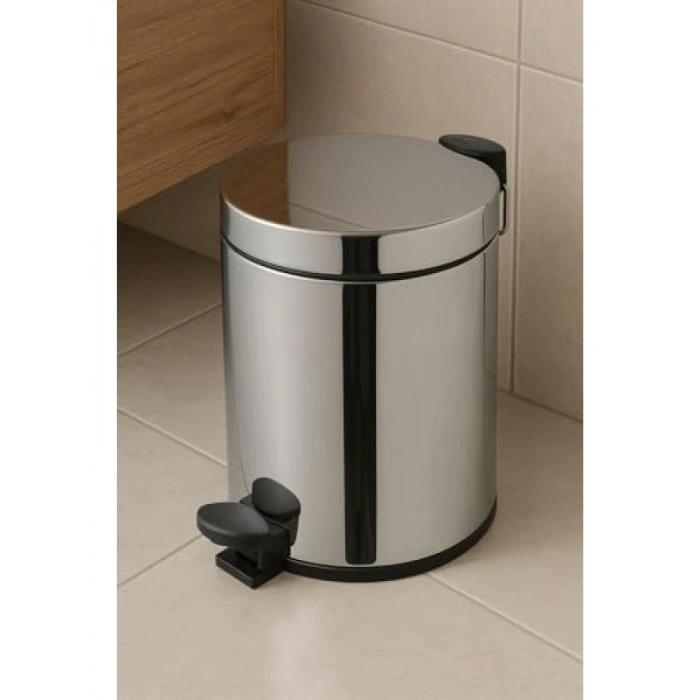 Yavaş Kapanır Paslanmaz Çelik Çöp Kovası - 4,5 Litre