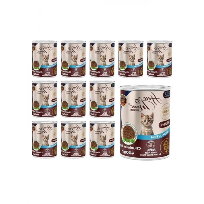 Yavru Kedi Konserve Mama, 400 Gr x 12 Adet