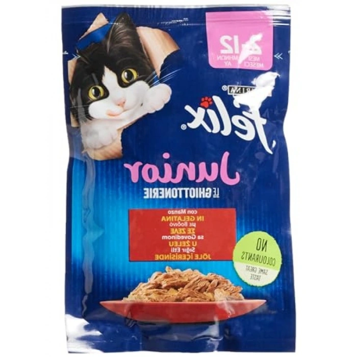 Yavru Sığır Etli Kedi Yaş Mama, 26 x 85 gr