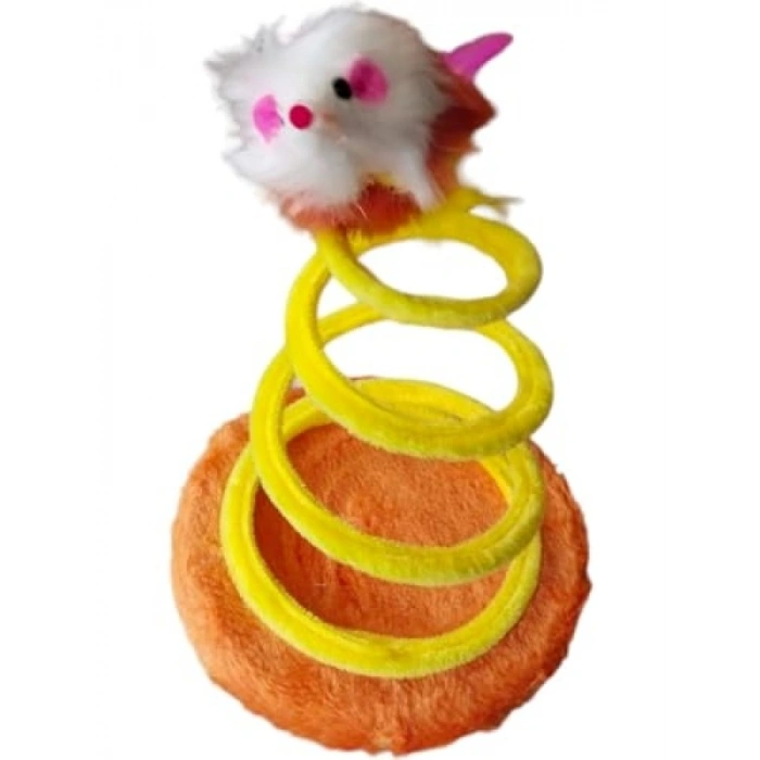 Yaylı Fareli Çember Kedi Oyuncağı (23x14 cm)
