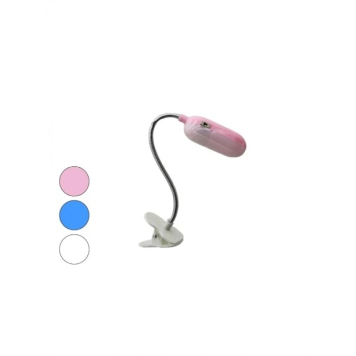 Yaylı Pilli LED Kitap Okuma Lambası, Mandallı Tasarım