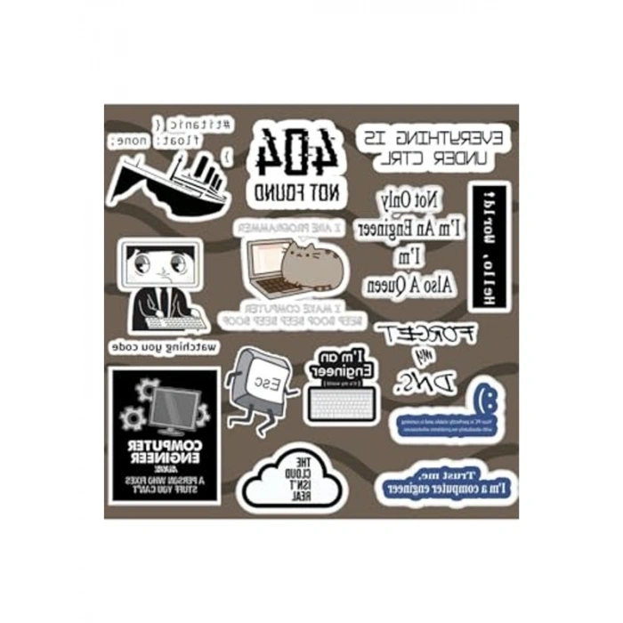 Yazılım Sticker Seti Laptop ve Notebook İçin