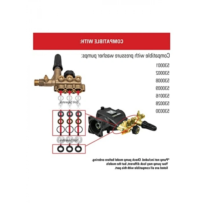 Yedek Düşük ve Yüksek Basınçlı Conta Kiti, Siyah