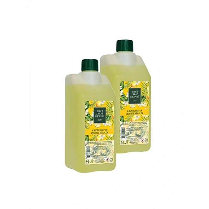 Yedek Şişe İçeren Klasik Limon Kolonyası 1 Lt x 2, Ferahlatıcı