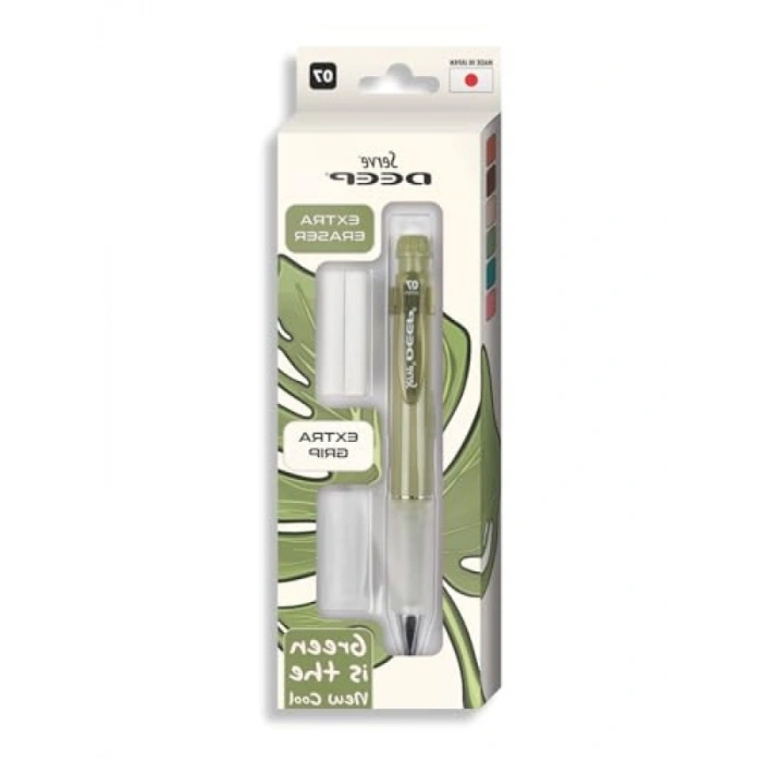 Yedekli Kalem Seti | 07MM Yaprak Yeşili, Gizlenebilir Uç