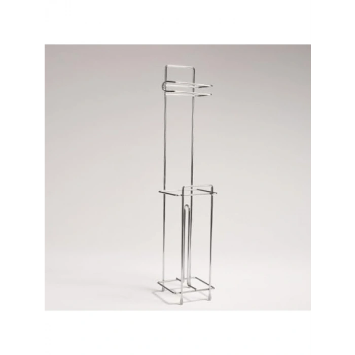 Yedekli Paslanmaz WC Kağıtlığı - Krom Renk