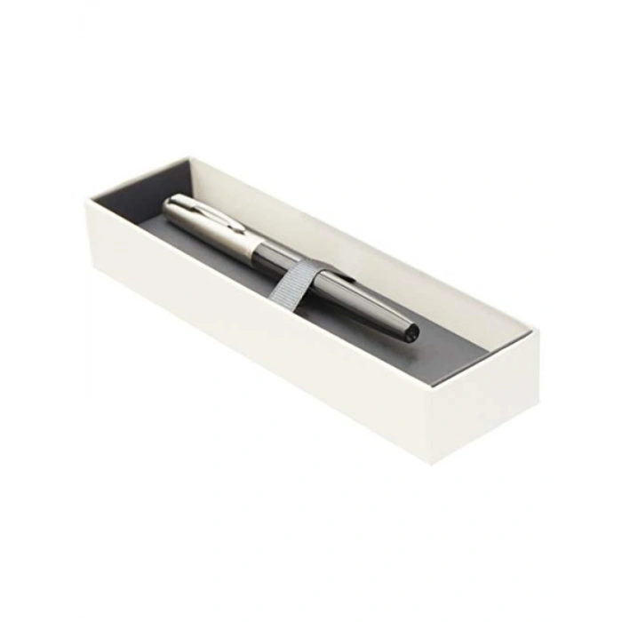 Yeniden Doldurulabilir Dolma Kalem, Siyah, Paslanmaz Çelik Kapak