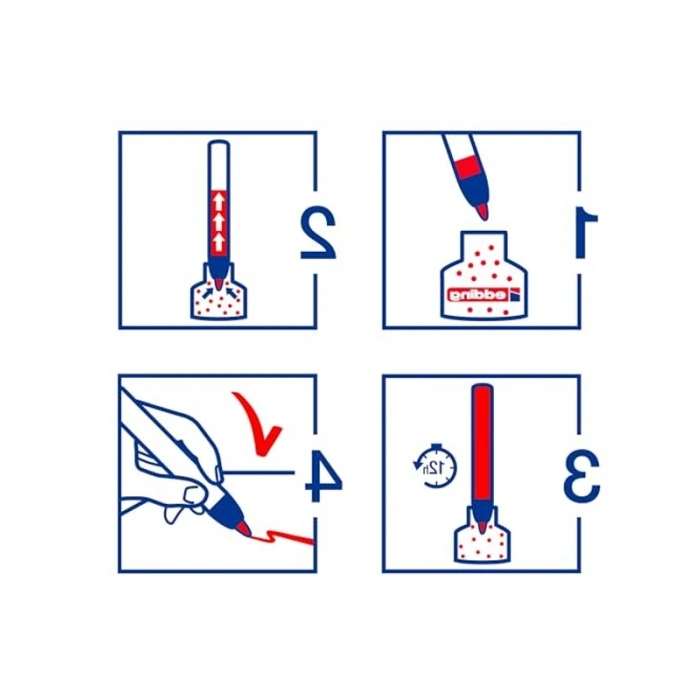 Yeniden Doldurulabilir Flipchart Marker, 1,5-3 mm Kalınlık