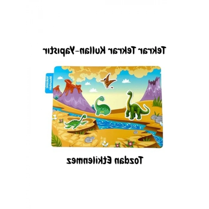 Yeniden Kullanılabilir Dinozor Temalı Sticker Seti