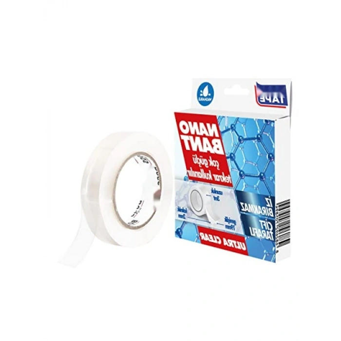 Yeniden Kullanılabilir Şeffaf Çift Taraflı Nano Bant - 19 mm x 3 mt