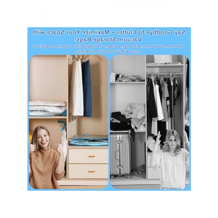 Yeniden Kullanılabilir Vakumlu Torbalar, 80 x 60 cm Boyut