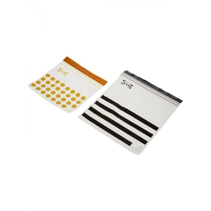 Yeniden Mühürlenebilir Kırmızı Plastik Torba Seti, 60lı Paket