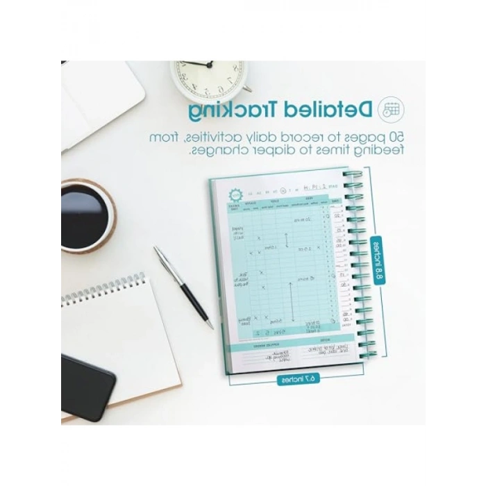 Yenidoğan Bebeğiniz İçin Kolay Kullanımlı Günlük Defter - 50 Sayfa