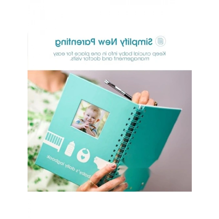 Yenidoğan Bebeğiniz İçin Kolay Kullanımlı Günlük Defter - 50 Sayfa