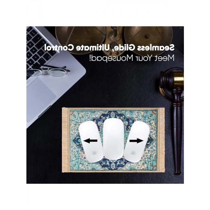Yeşil Dekoratif Küçük Halı Mousepad